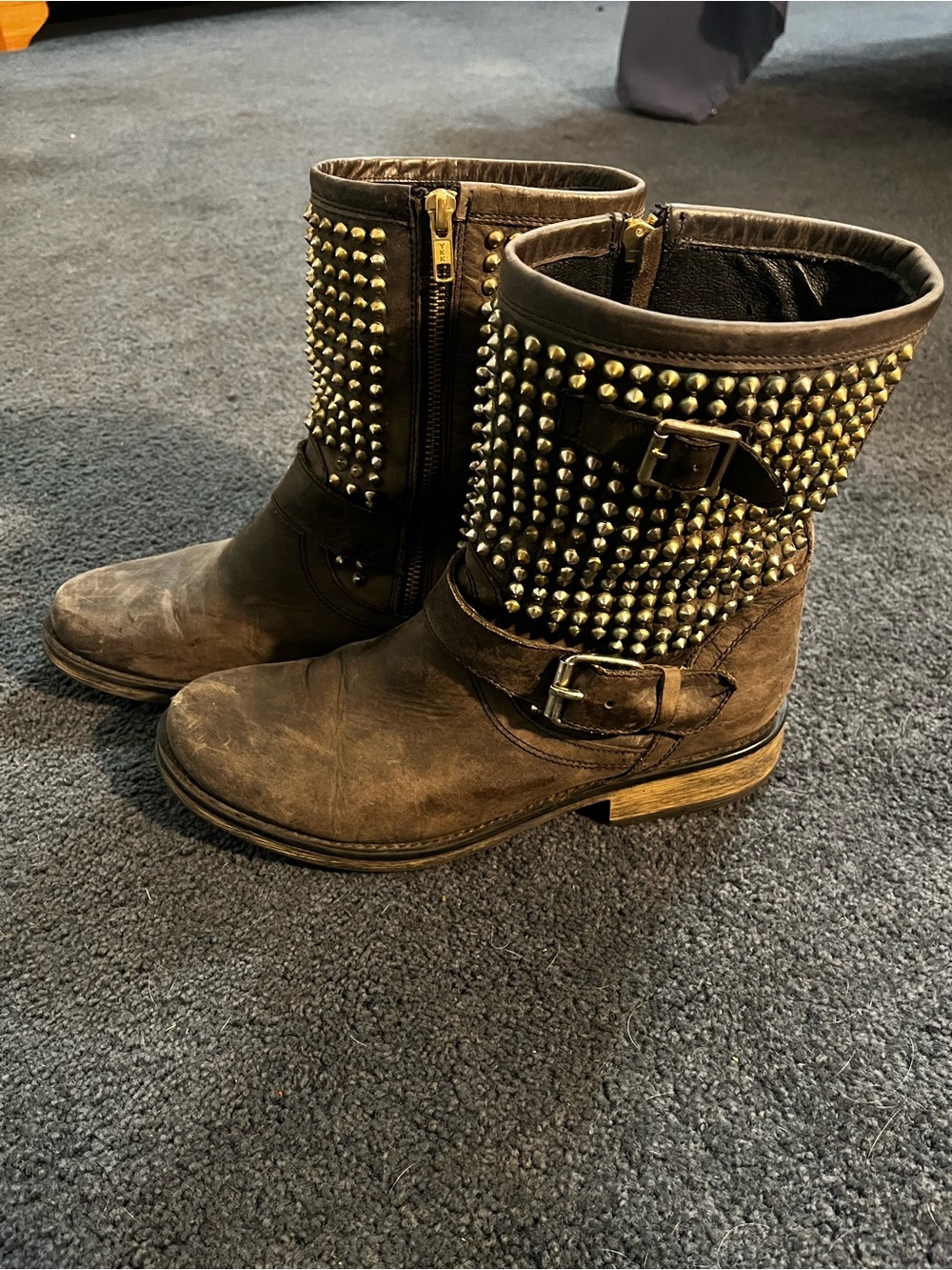 Steve Madden Black Studded Mid-Calf Boots - Picture 7 of 7